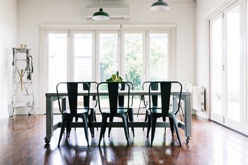 How to Tint Windows At Home - Tinted windows in dining room